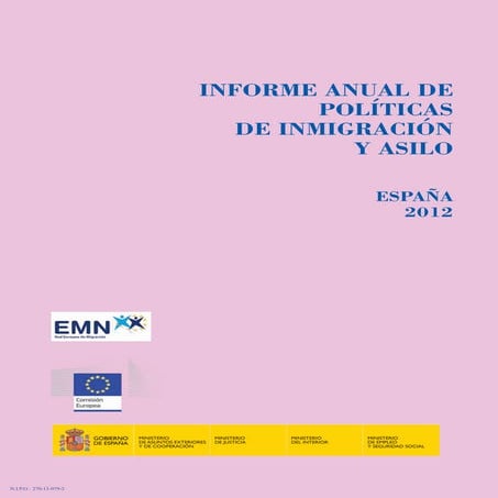 Informe anual de polóticas migratorias y de asilo 2012 - España