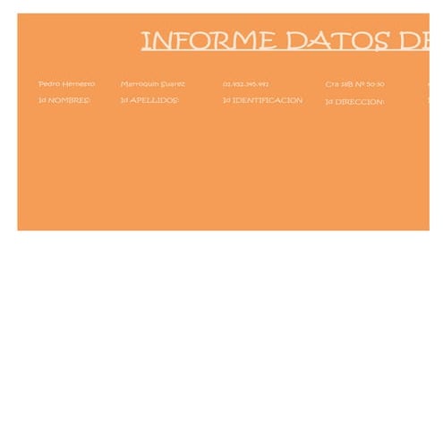 Informe datos del paciente