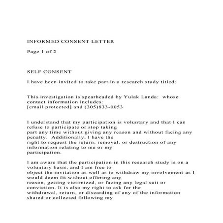 INFORMED CONSENT LETTER  Page 1 of 2 SELF CONSENT .docx