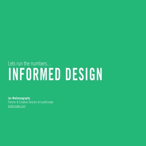 Informed Design - Color by Numbers