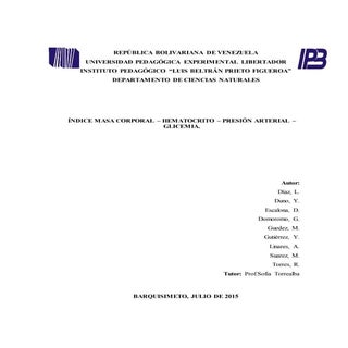 Informe de actividad de campo. 