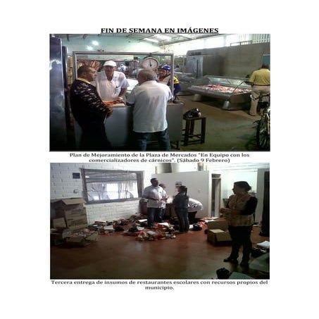 Informe de actividades fin de semana, sábado 9 de febrero de 2013