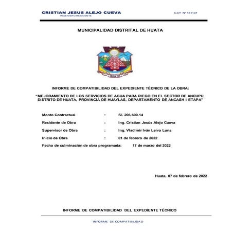 Informe de compatibilidad ult.