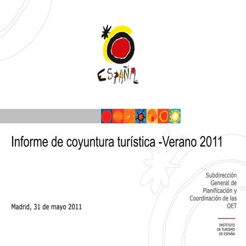 Informede coyuntura turística verano 2012