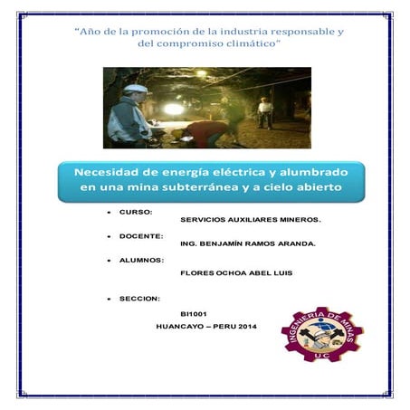 Informe de electricidad en minas