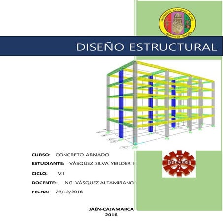 DISEÑO ESTRUCTURAL DE UNA VIVIENDA DE 5mx20m DE 5 NIVELES