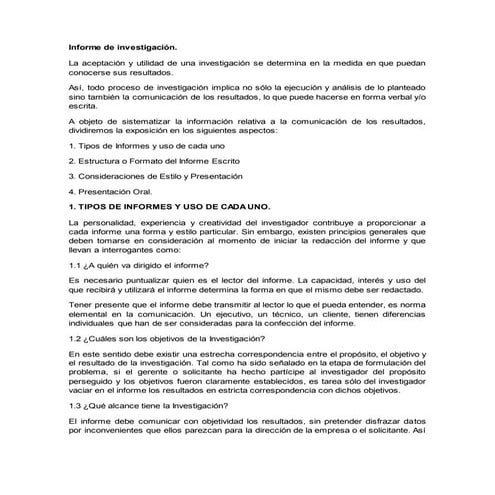 Informe de investigación