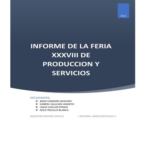 Informe de la feria | PDF
