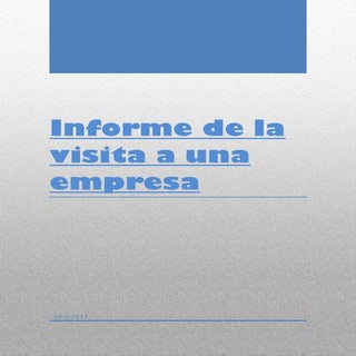 Informe de la visita a una empresa