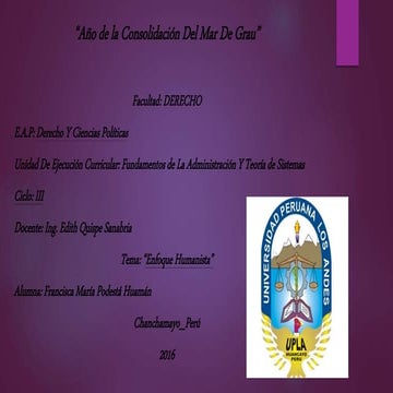 Informe Del Enfoque Humanista