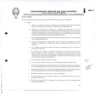 Informe del IIMETMAT de la UMSA sob...