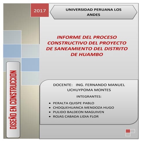 Informe del proceso constructivo del proyecto de saneamiento