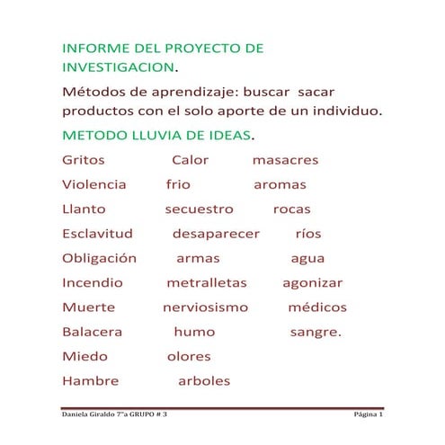 Informe del proyecto de investigacion
