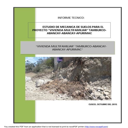 Informe de mecanica de abancay  de suelos final