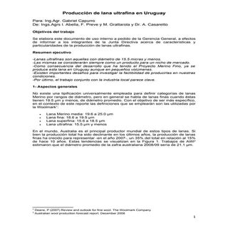 Informe De Merino Ultrafino Sul