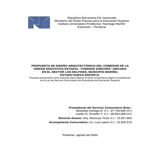 Informe de proyecto comunitario 