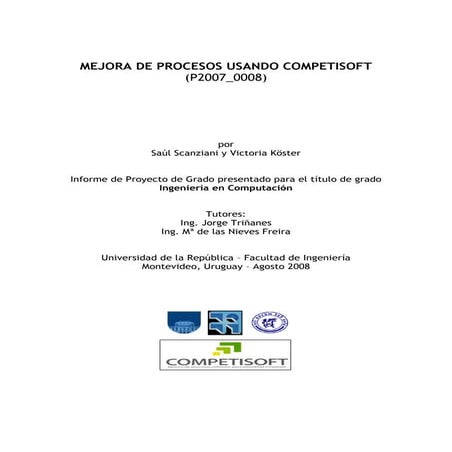 Informe: Mejora de Procesos de Software