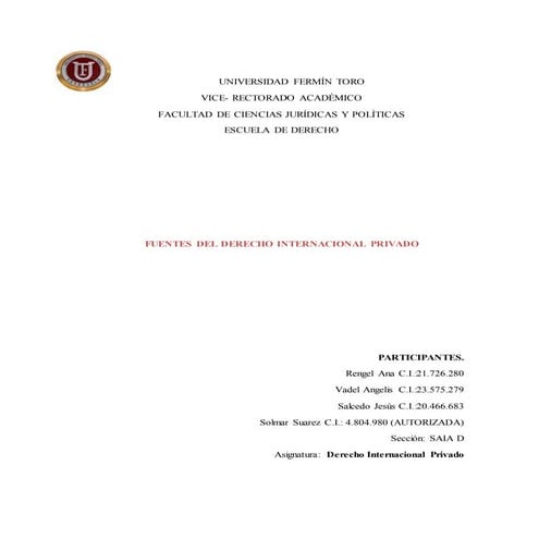 Informe derecho internacional privado