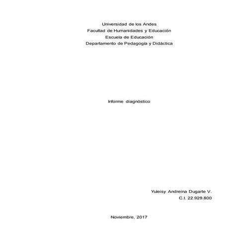 Informe diagnostico