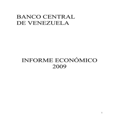 Informe económico 2009