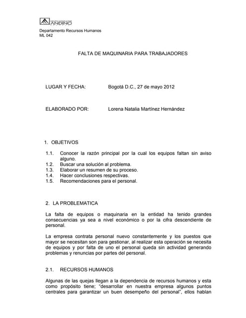 ejemplo de un informe ejecutivo corto