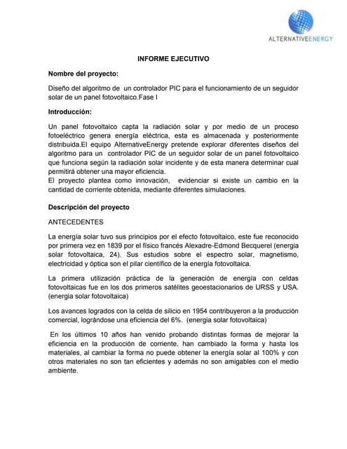 ejemplo de un informe ejecutivo corto