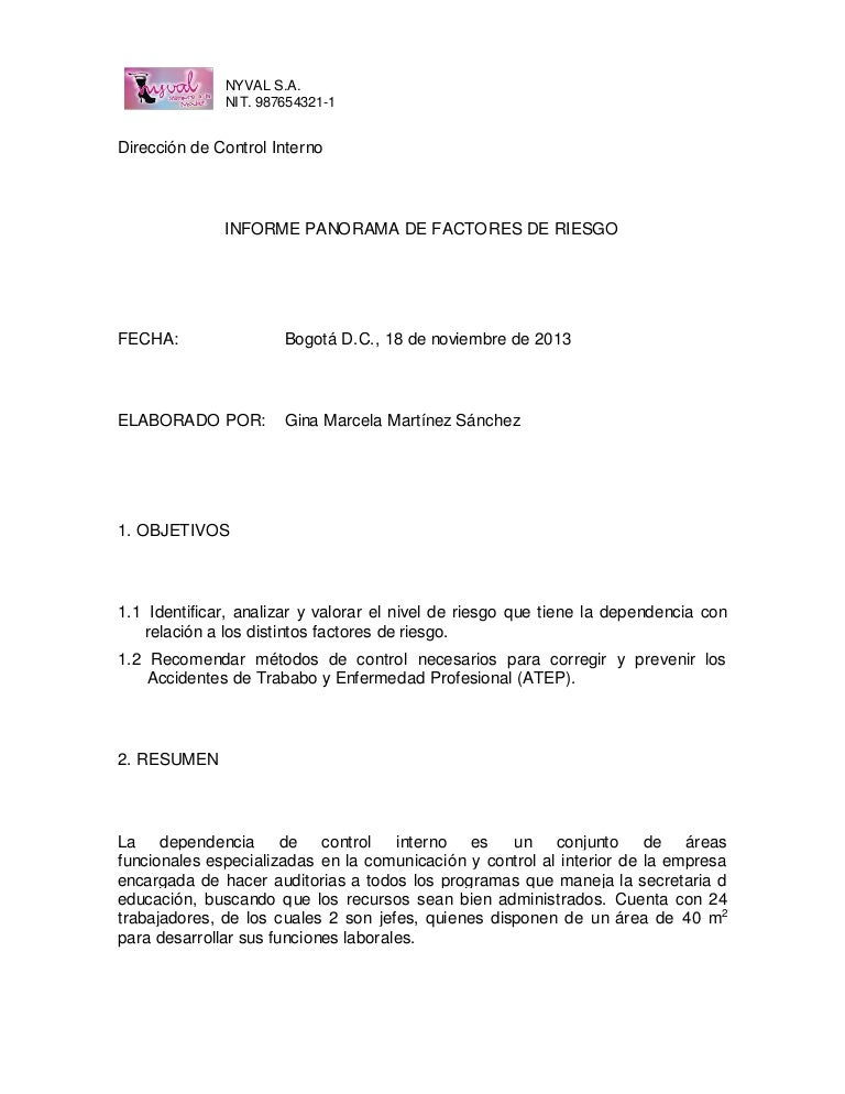 ejemplo de un informe ejecutivo corto