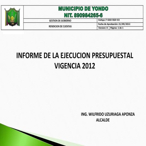 Informe ejecutivo pto 2012
