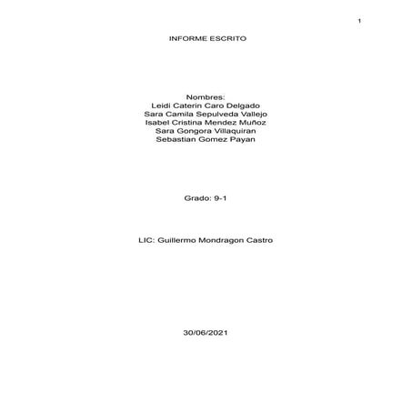 Informe escrito 