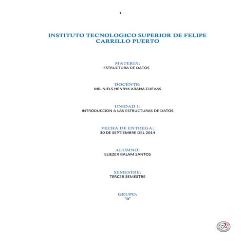 Informe estructura de datos Unidad 1