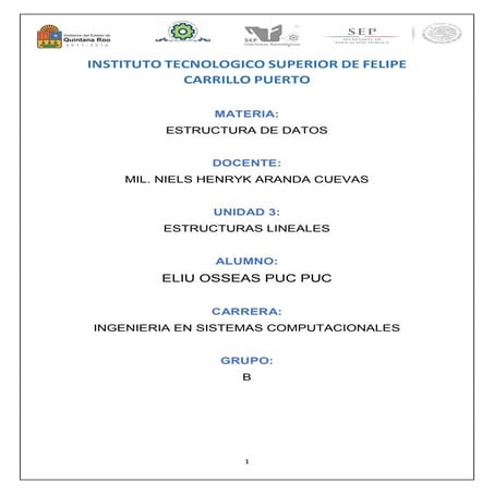 Informe estructuras no lineales unidad 4