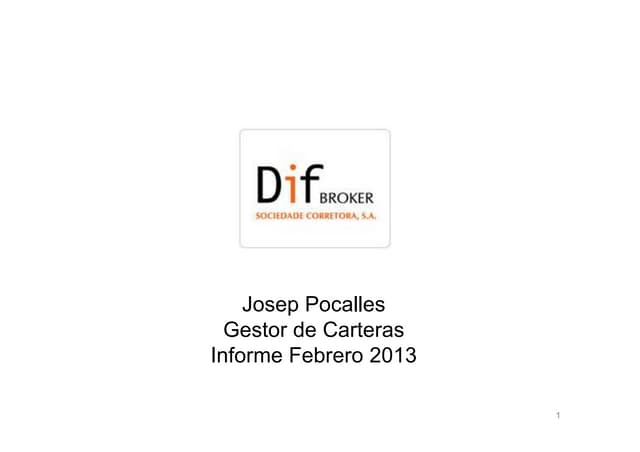 Informe febrero 2013