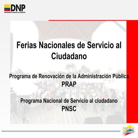 Informe ferias nacionales de servicio al ciudadano fnsc