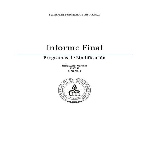 Programa de Modificación