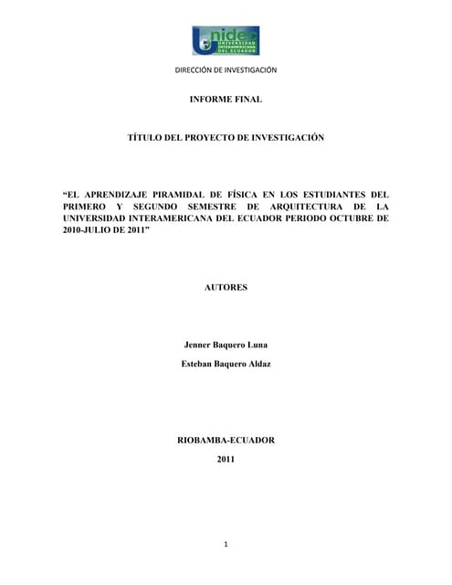 Informe final al proyecto aprendiza...