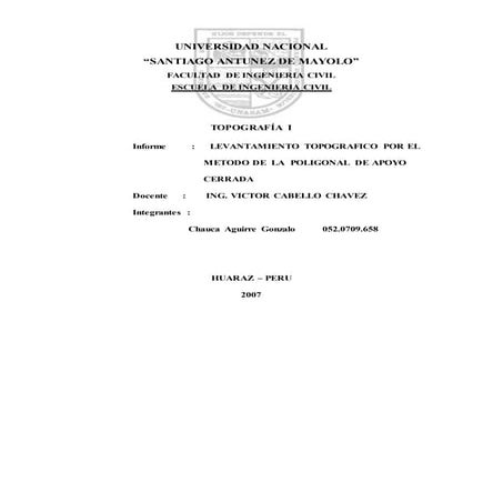 Informe final de poligonal cerrado