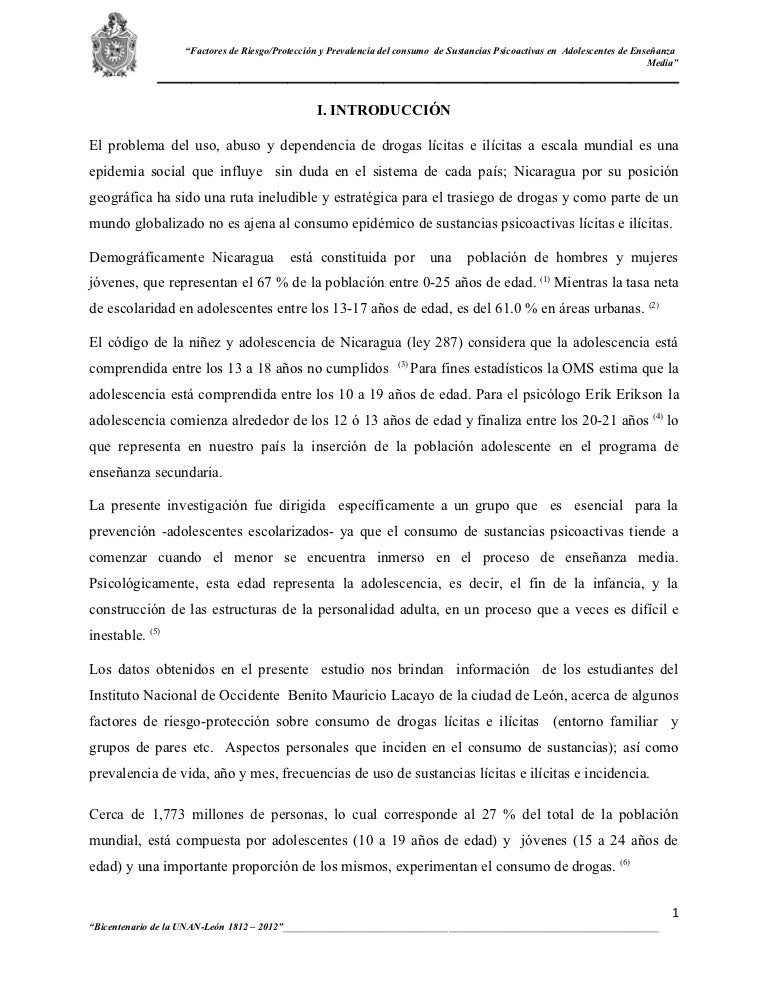 tesis sobre el consumo de cigarrillo en adolescentes