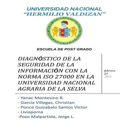 Informefinal iso 27001 unas