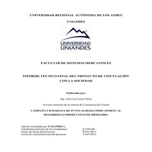 Informe final puntualidad