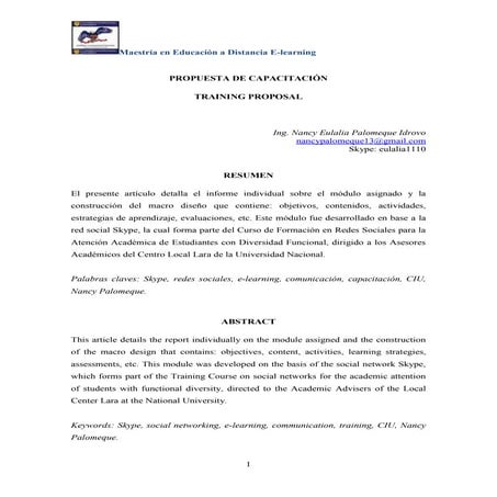 Propuesta de capacitacion | DOCX