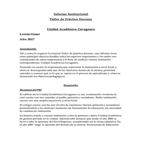 Informe institucional   pei