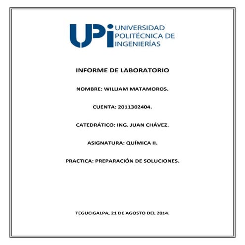 Informe preparación de soluciones