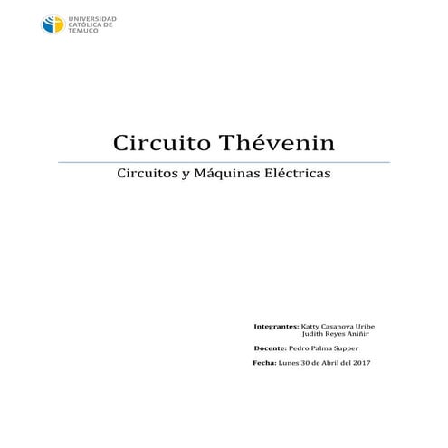 Informe laboratorio thevenin