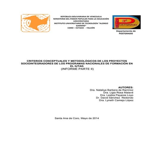 Informe módulo ii criterios metodologicos