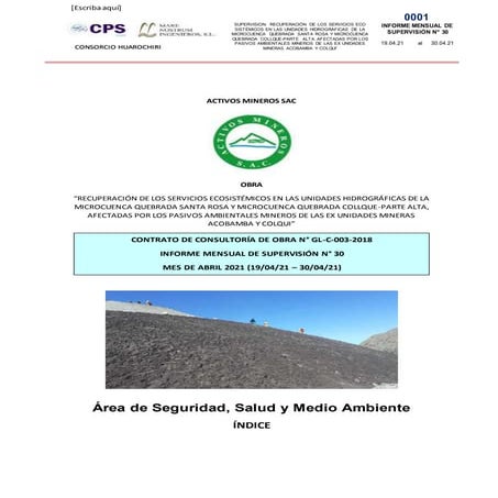 Informe mensual ssoma 30  abril 2021