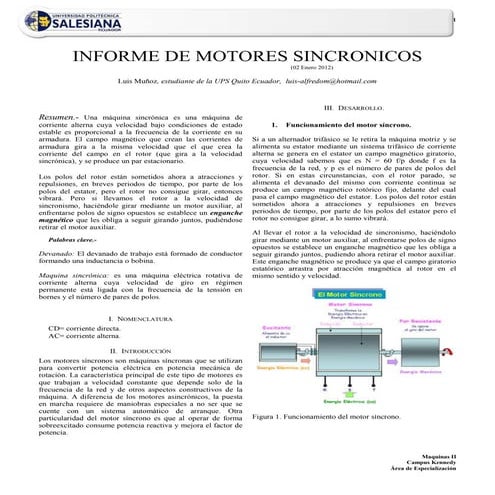 Informe motores sincronicos