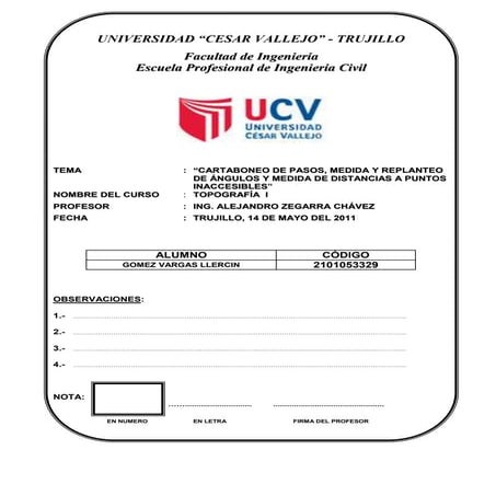 Informe nº3 cartaboneo de pasos, medida y replanteo de angulos y medida de un...