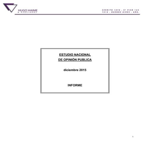 Encuesta diciembre Hugo Haime