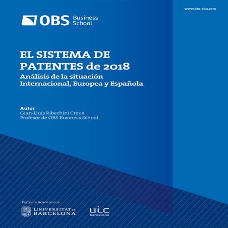 Informe OBS. El sistema de patentes en 2018.
