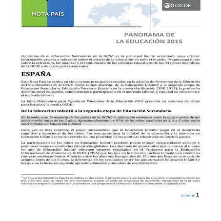 Informe ocde 2015   españa